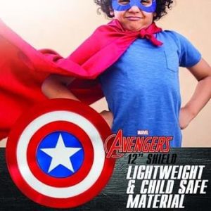 Jazwares MARVEL Boys Captain America 12" Shield, Kids Avengers Halloween Costume Accessory, Child - Officially Licensed Standard