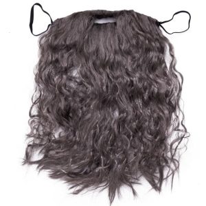 Happy Hippo Long, Gray Wizard Wig and Beard Set: Halloween Costume Wig For Men; Merlin; Mens Wig, Wigs For Men