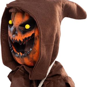 Spooktacular Creations Scary Scarecrow Costume for Kids, Halloween Costume for Boys w/Pumpkin Head, Pumpkin Outfit for Boys