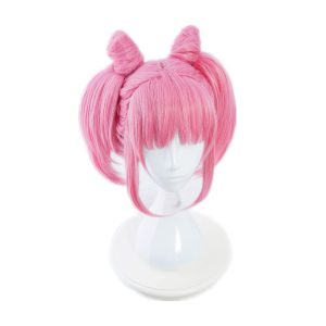 COSPLAZA Cosplay Wigs Pretty Pink Styled Anime Halloween Hair with Clip On Ponytails
