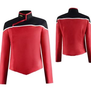 Adult Star Series Costume Shirt Mens Lower Decks Uniform Shirt Top Jacket (Red, X-Large)