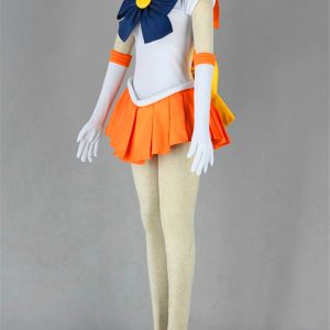 GDXMCCOS US size Anime Venus Cosplay Costume Women Halloween Orange skirt suit (Large)