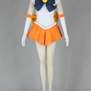 GDXMCCOS US size Anime Venus Cosplay Costume Women Halloween Orange skirt suit (Large)