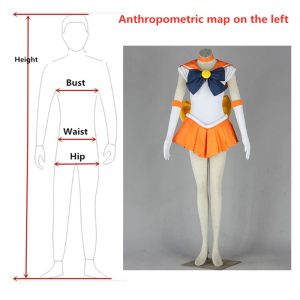 GDXMCCOS US size Anime Venus Cosplay Costume Women Halloween Orange skirt suit (Large)