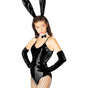 9 Pcs Bunny Outfit for Girl Halloween Tails Bodysuit Stockings Rabbit Costume Set for Women Party Bunny Suit (Large)