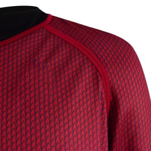 Adult Star Series Kirk/Scotty/Spock Costume Men's Spaceship Captain Officer Kirk/Scotty/Spock Cosplay Uniform Shirt (Red, X-Large)