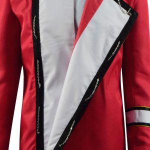 Adult Mens Red Khan Starfleet Costume James Doohan George Takei Starfleet Cosplay Uniform (Red, XL)