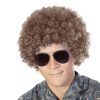 FREE BEAUTY Fluffy Afro Synthetic Clown Wig for Men Women Cosplay Anime Party Christmas Halloween Fancy Funny Wigs (Brown)