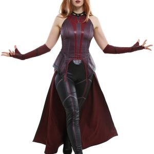 Cospaly.fm Women’s Heroine Sleeveless Coat Cosplay Costume with Outer Skirt and Long Gloves (XL)