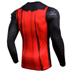 HIMIC E77C 3D Super Hero Close-Fitting Quick-Drying Elastic Sport Cosplay T-Shirt Long Sleeve (XX-Large,Thor Long Sleeve)