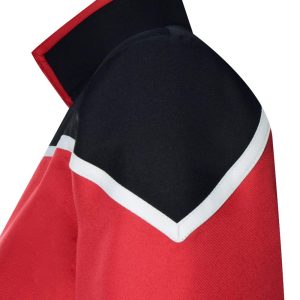 Adult Star Series Costume Shirt Mens Lower Decks Uniform Shirt Top Jacket (Red, X-Large)