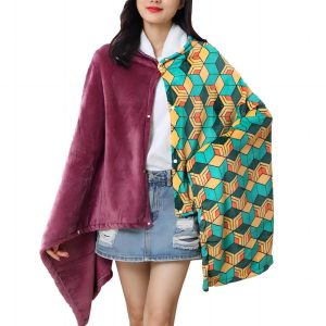 Juejuezi Hooded Wearable Blanket Hoodie Throw Blanket Cloak Cosplay Costume Shawl Wrap Nap Quilt 160x100 cm/63x40in(Red,One Size)