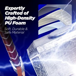 LoGest Halloween Hammer Cosplay - Small and Large Available Lightweight PU Foam Hammer - Perfect Replica with Textured Detailing - Ideal Costume Prop for Dress-up Great Gift for Birthday (Small)