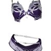 Alleyon Womens Anime Cosplay Swimsuit Game Two Piece Bathing Suit Bikini Set Swimwear
