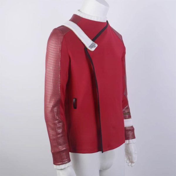 aiweran Star Series Wrath of Khan Costume Starfleet Full Set Adult Halloween Cosplay Uniform (Red, X-Large) - Image 7