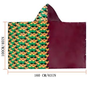 Juejuezi Hooded Wearable Blanket Hoodie Throw Blanket Cloak Cosplay Costume Shawl Wrap Nap Quilt 160x100 cm/63x40in(Red,One Size)