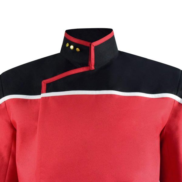 Adult Star Series Costume Shirt Mens Lower Decks Uniform Shirt Top Jacket (Red, X-Large) - Image 4
