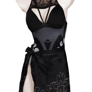 Alleyon 2B Cosplay Costume Swimsuit Anime Bikini No.2 Type B Dress Bathing Suit