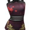 Alleyon Hu Tao Swimsuit Genshin Impact One Piece Bathing Suit Cosplay Womens Anime Bikini M