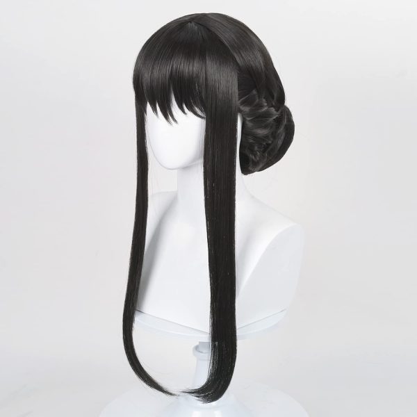 Anime Black Cosplay Wig Straight Cute Wig Costume Cosplay Wigs Halloween Party Comic Wig + Wig Cap - Image 6