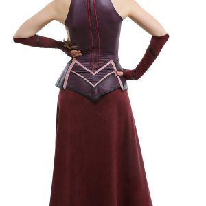 Cospaly.fm Women’s Heroine Sleeveless Coat Cosplay Costume with Outer Skirt and Long Gloves (XL)