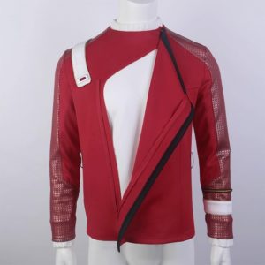 aiweran Star Series Wrath of Khan Costume Starfleet Full Set Adult Halloween Cosplay Uniform (Red, X-Large)