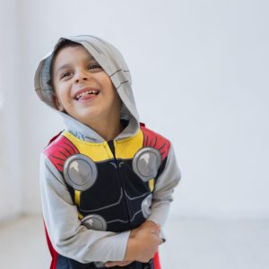 Marvel Avengers Thor Toddler Boys Zip Up Cosplay Coverall and Cape 4T