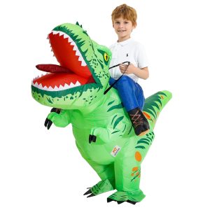 MT MENGTONG Halloween Costume Inflatable Dinosaur Costume Kids Riding T Rex Blow up Funny Party for Boys/Girls（4-6Y）