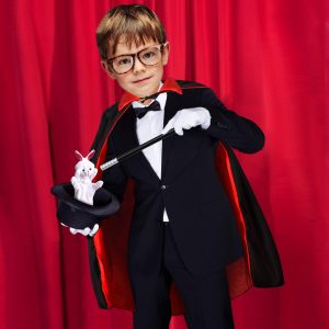 Yewong Kids Magician Costume Accessories with MagicianTop Hat Cloak Cape Wand Gloves Rabbit Puppet Magic Tricks Kit