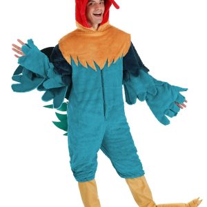 Adult Disney Moana Hei Hei Halloween Costume | Rooster Hooded Jumpsuit with Attached Shoe Covers for a Playful, Authentic Look Large