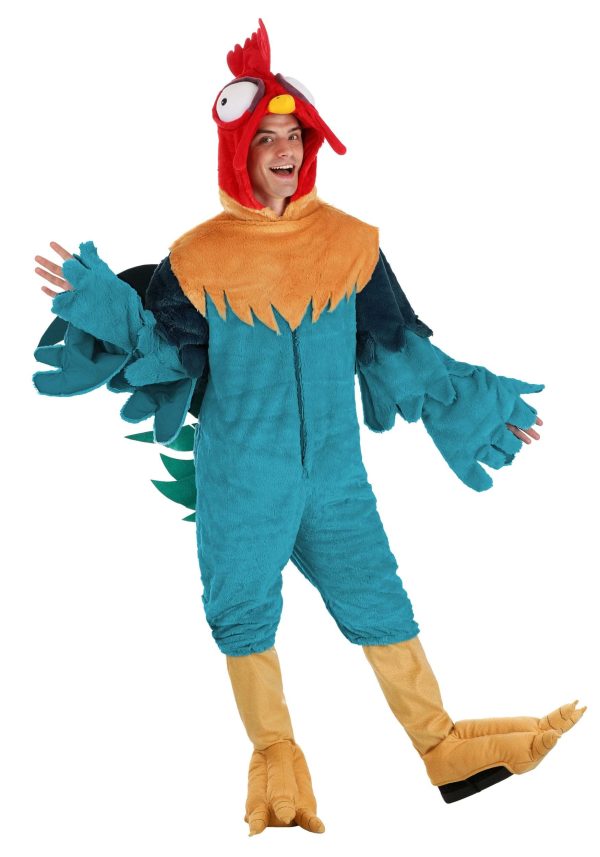 Adult Disney Moana Hei Hei Halloween Costume | Rooster Hooded Jumpsuit with Attached Shoe Covers for a Playful, Authentic Look Large - Image 5