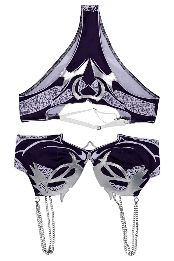 Alleyon Womens Anime Cosplay Swimsuit Game Two Piece Bathing Suit Bikini Set Swimwear - Image 2