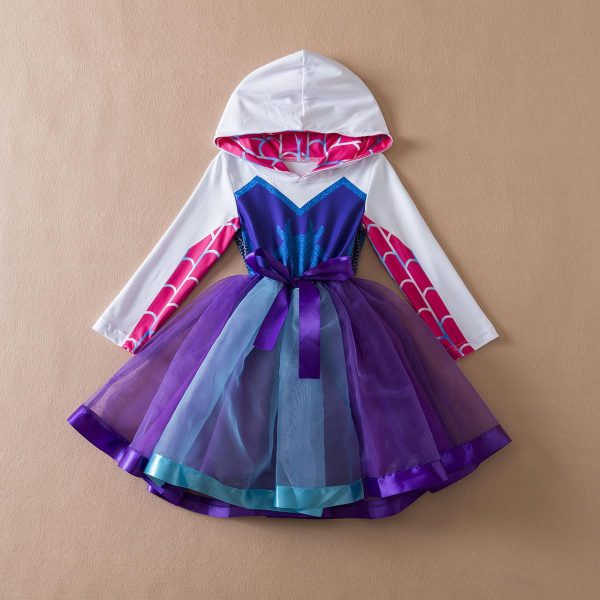Ruikajia Tutu Costume for Girls Spider Dress Girls Cosplay Dresses (White, 3 Years) - Image 8