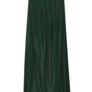 BIGXIAN Long Hooded Cloak Velvet Cape Witch Costume Halloween Costumes for Women Men (Dark Green, Large)