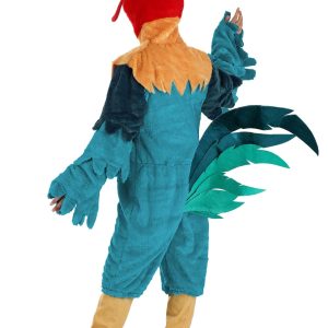 Adult Disney Moana Hei Hei Halloween Costume | Rooster Hooded Jumpsuit with Attached Shoe Covers for a Playful, Authentic Look Large
