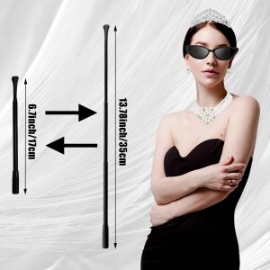 6 PCS 1920s Accessories,20s Accessories Pearl Necklace Earrings Gloves Sunglasses,Flapper Party Cosplay Jewlery Set for Flapper Party Cosplay Multi
