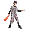 Spooktacular Creations Zombie Baseball Player Costumes for Boys, Scary Halloween Costume for Kids, Halloween Parties-S(5-7yr)