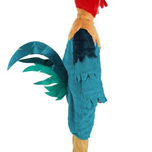 Adult Disney Moana Hei Hei Halloween Costume | Rooster Hooded Jumpsuit with Attached Shoe Covers for a Playful, Authentic Look Large