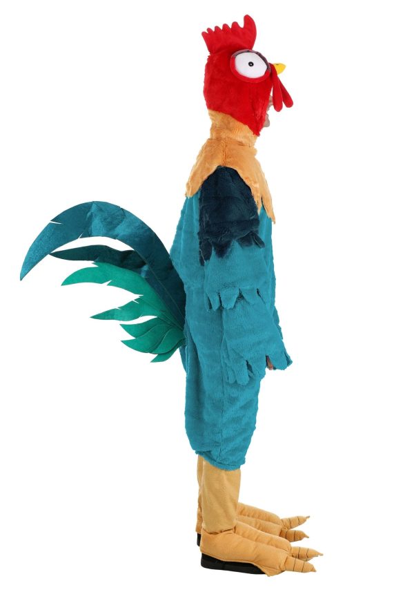 Adult Disney Moana Hei Hei Halloween Costume | Rooster Hooded Jumpsuit with Attached Shoe Covers for a Playful, Authentic Look Large - Image 2