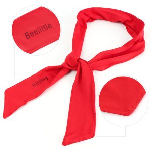Beelittle Captain Pirate Costume Accessories Set Red Headband Pirate Skull Eye Patch Gold Earrring Necklace (Red 1)