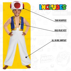 Toad Deluxe Costume, Medium (7-8)