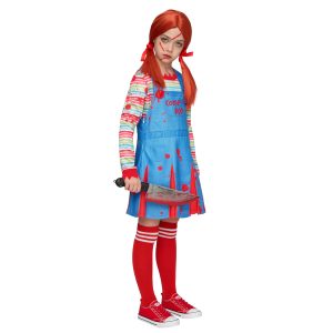 Spooktacular Creations Creepy Doll Costume for Kids Girls, Halloween Costume for Kids, Girls Killer Doll Outfit