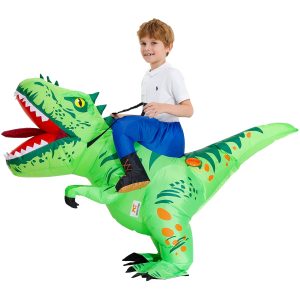 MT MENGTONG Halloween Costume Inflatable Dinosaur Costume Kids Riding T Rex Blow up Funny Party for Boys/Girls（4-6Y）