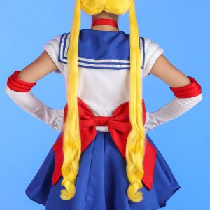 Fun Costumes Womens Sailor Moon Outfit With Leotard, Skirt, Gloves, Choker, & Tiara - Officially Licensed Adult Outfit