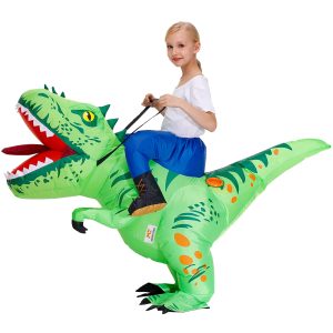 MT MENGTONG Halloween Costume Inflatable Dinosaur Costume Kids Riding T Rex Blow up Funny Party for Boys/Girls（4-6Y）