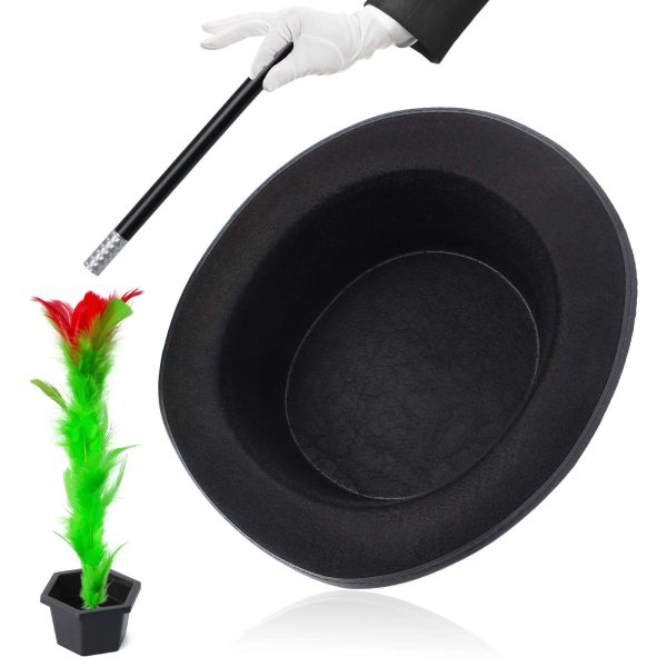 Yewong Kids Magician Costume Accessories with MagicianTop Hat Cloak Cape Wand Gloves Rabbit Puppet Magic Tricks Kit - Image 5