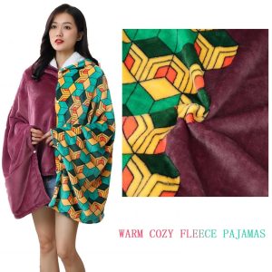 Juejuezi Hooded Wearable Blanket Hoodie Throw Blanket Cloak Cosplay Costume Shawl Wrap Nap Quilt 160x100 cm/63x40in(Red,One Size)