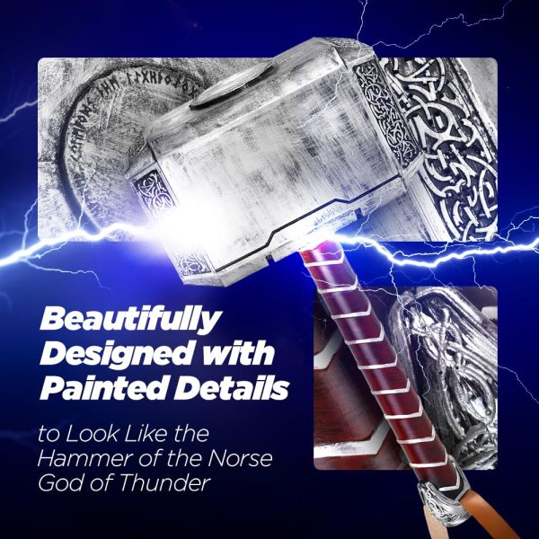 LoGest Halloween Hammer Cosplay - Small and Large Available Lightweight PU Foam Hammer - Perfect Replica with Textured Detailing - Ideal Costume Prop for Dress-up Great Gift for Birthday (Small) - Image 5