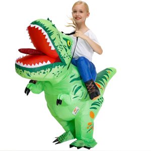 MT MENGTONG Halloween Costume Inflatable Dinosaur Costume Kids Riding T Rex Blow up Funny Party for Boys/Girls（4-6Y）