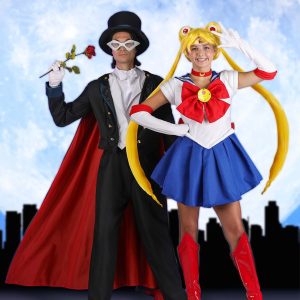 Fun Costumes Womens Sailor Moon Outfit With Leotard, Skirt, Gloves, Choker, & Tiara - Officially Licensed Adult Outfit
